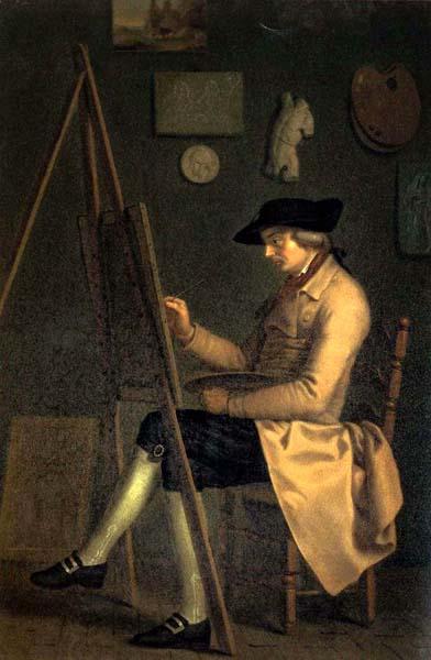 Friedrich Tischbein Self-Portrait at the Easel China oil painting art